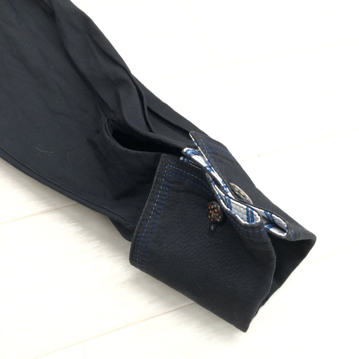 Paul Smith BLACK ポールスミス 刺繍デザイン シャツ 40(L) 黒 ブラック 日本製 ブラウス 長袖 国内正規品 レディース 女性用の画像7
