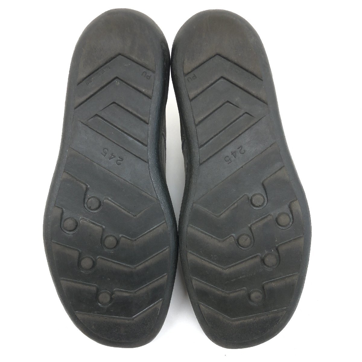 ●ARUKURUN アルクラン 牛革 ヌバックレザー ウォーキングシューズ 24.5cm グレー スニーカー コンフォート 革靴 健康靴 日本製 メンズの画像8