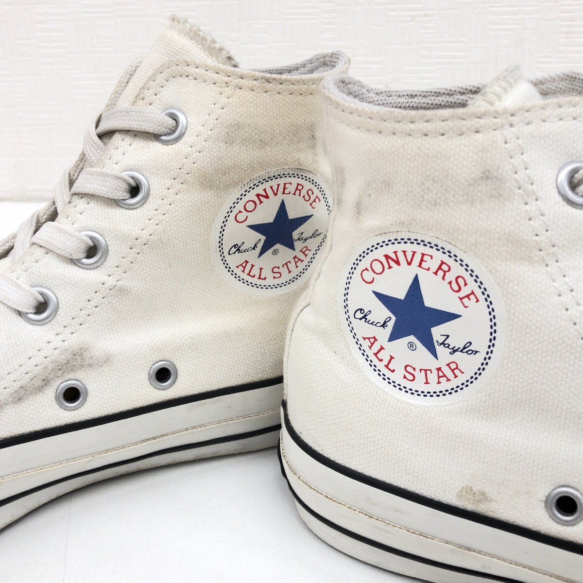 ●CONVERSE コンバース チャックテイラー オールスター100 キャンバス ハイカット スニーカー 26cm 白 ホワイト カラーズハイ ALL STARの画像9