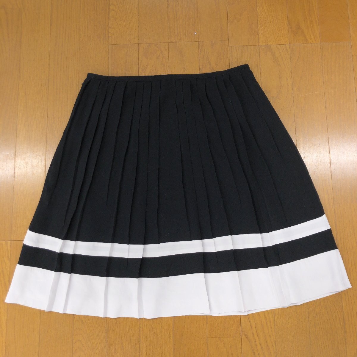KUMIKYOKUk Miki .k Layered pleated skirt 6(2XL) w80 black black midi height 3L easy large chiffon skirt for women Kumikyoku 
