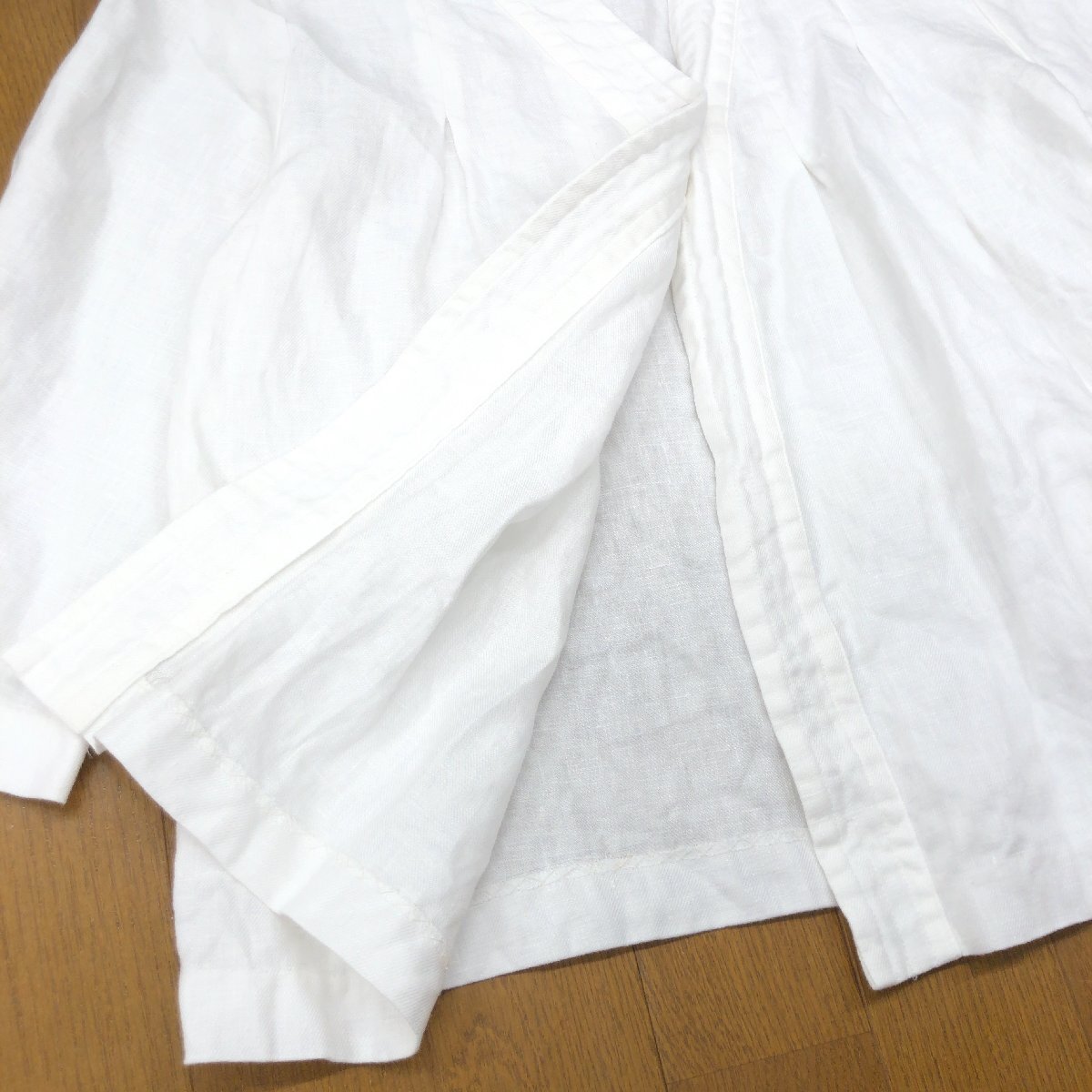 SHIPS シップス 麻 リネン100% シェルボタン サマーカーディガン M 白 ホワイト 日本製 羽織り ジャケット 国内正規品 レディース 女性用_画像7