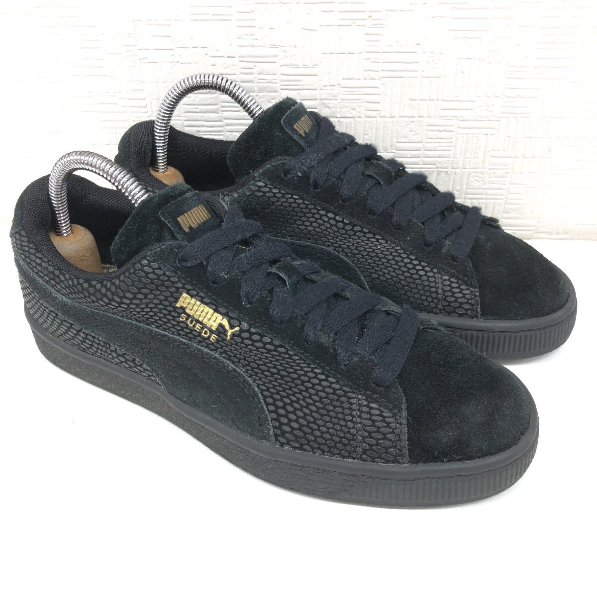 *PUMA Puma замша Gold натуральная кожа замша кожа low cut спортивные туфли 22.5cm чёрный чёрная кожа спортивные туфли женский женский 