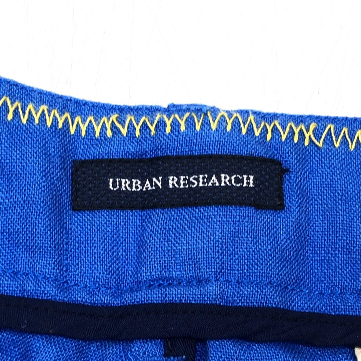 URBAN RESEARCH アーバンリサーチ 麻 リネン100% クロップド パンツ 40(L) 青 ブルー スラックス カジュアル 国内正規品 メンズ 紳士_画像3