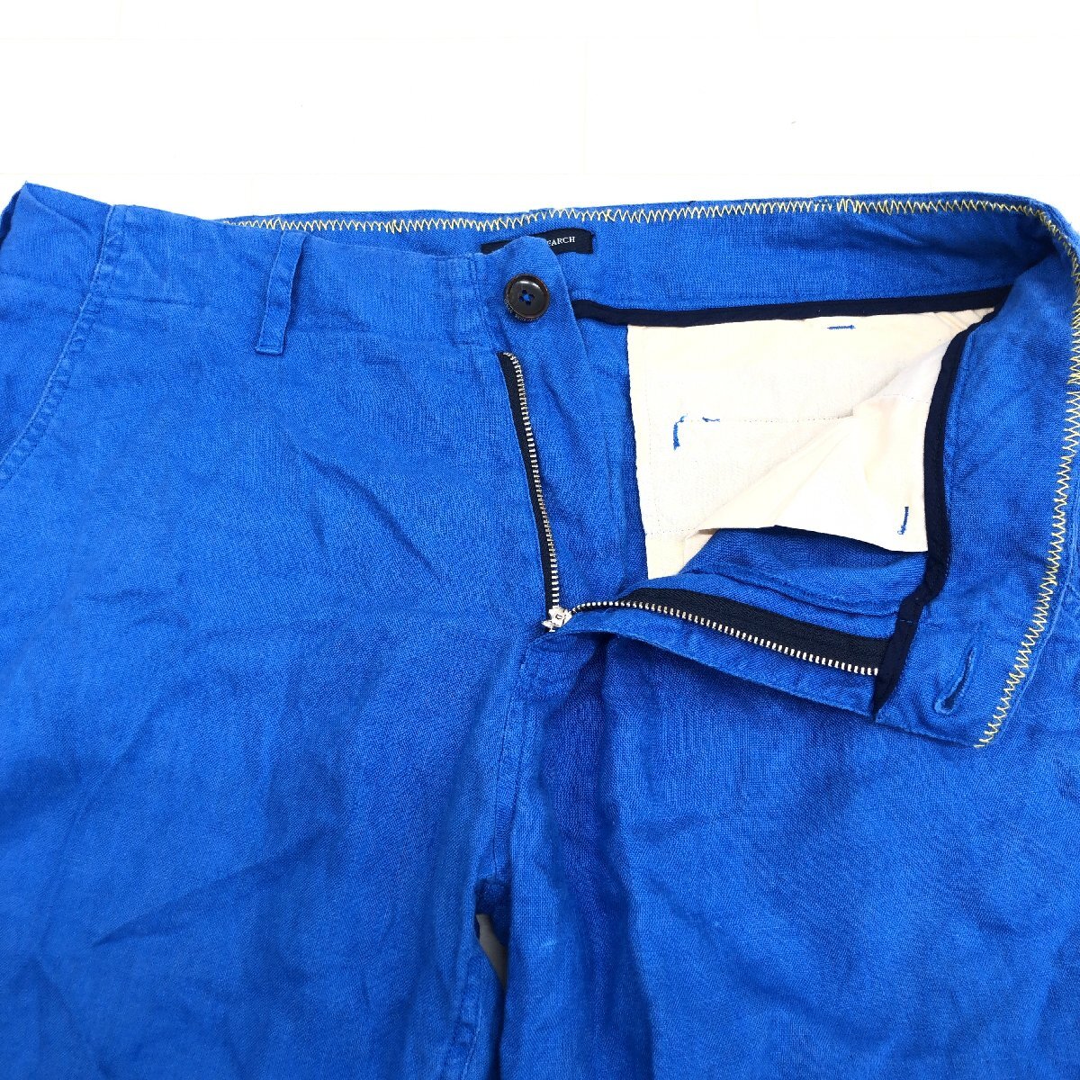 URBAN RESEARCH アーバンリサーチ 麻 リネン100% クロップド パンツ 40(L) 青 ブルー スラックス カジュアル 国内正規品 メンズ 紳士_画像5
