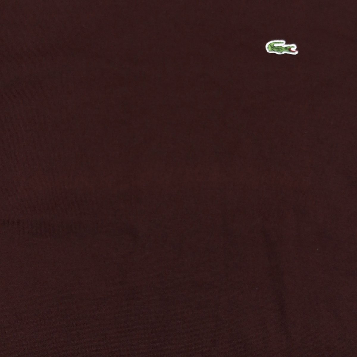 LACOSTE ラコステ ロゴ刺繍 ハイネック Tシャツ 4 ブラウン系 長袖 ロンT タートルネック 日本製 国内正規品 メンズ 紳士_画像6