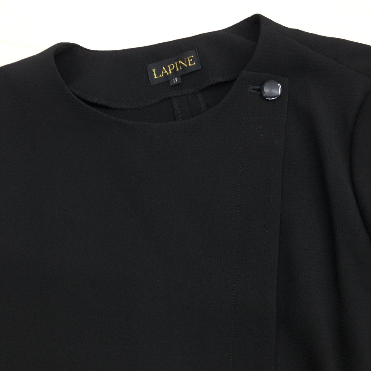 ●LAPINE ラピーヌ 3ピース フォーマルスーツ 上下セットアップ 17(3XL) 黒 ブラック ロングスカート ゆったり 大きいサイズ 4L 日本製_画像6