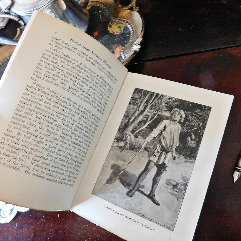 +。*゜+ 1929年 表紙が素敵なスコットランドの歴史書 古書 アンティークブック ヴィンテージ本 洋書 古書 英国 インテリア 茶色の画像9