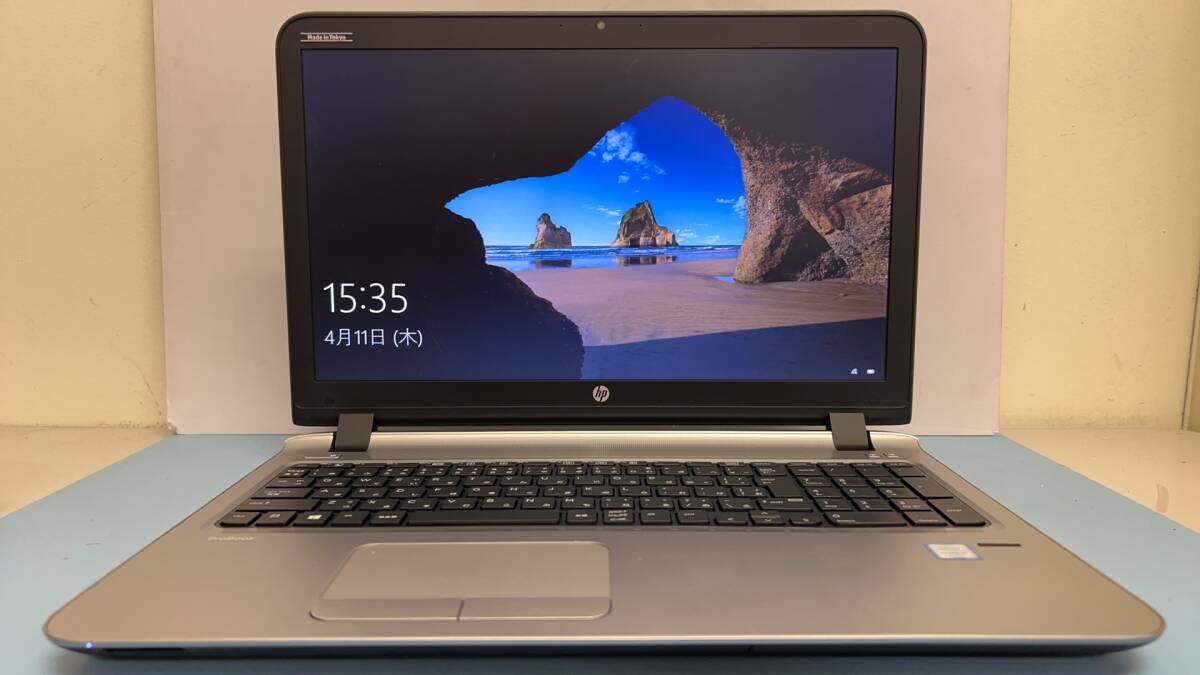 中古ノートパソコン★Windows10★hp Core i5-6200U/@2.40GHz/4GB/HDD 320GB/15インチ以上★