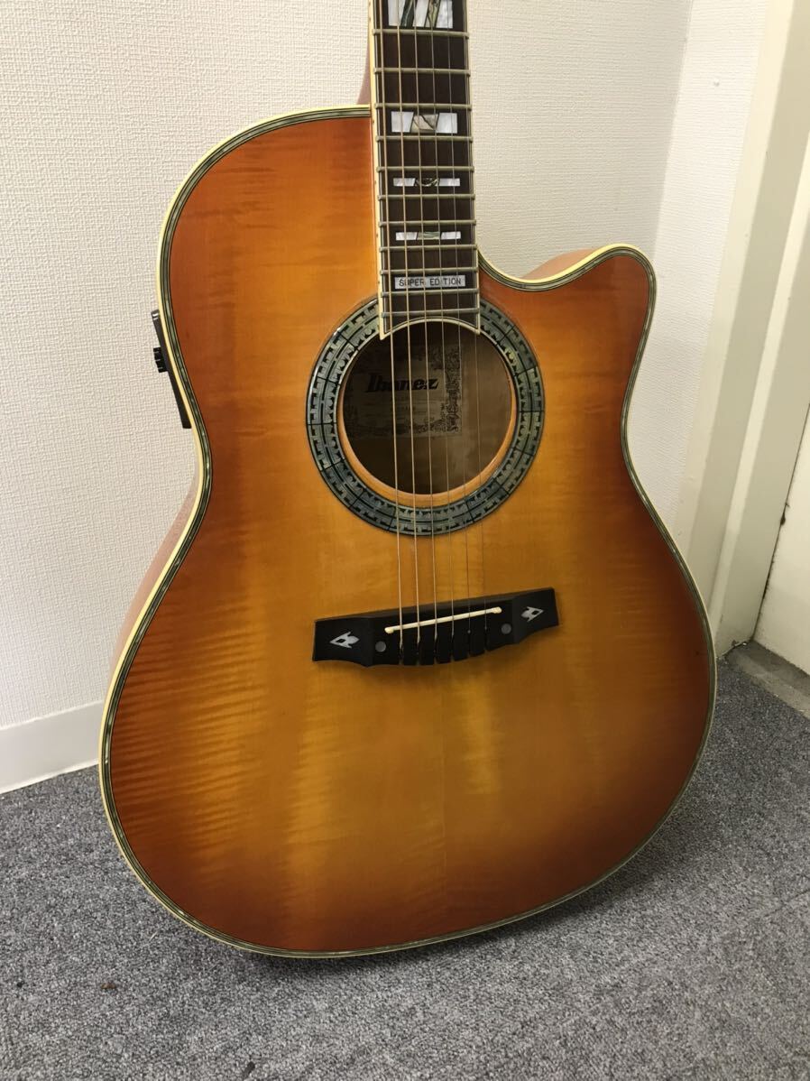 【C4】 Ibanez AE-120 アイバニーズ アコースティックギター エレアコ JUNK y4303 1694-7の画像8