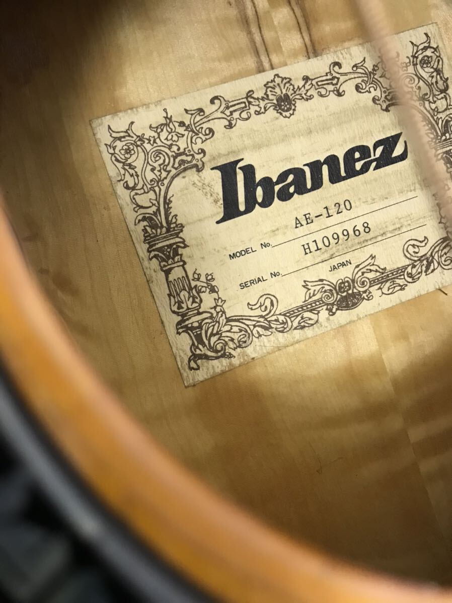 【C4】 Ibanez AE-120 アイバニーズ アコースティックギター エレアコ JUNK y4303 1694-7の画像5