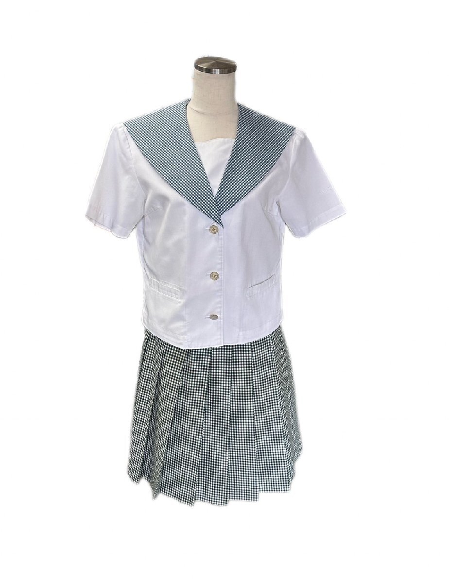 [岡山就実高等学校]女子制服 夏セーラー服 スカート W72 中古品_画像1