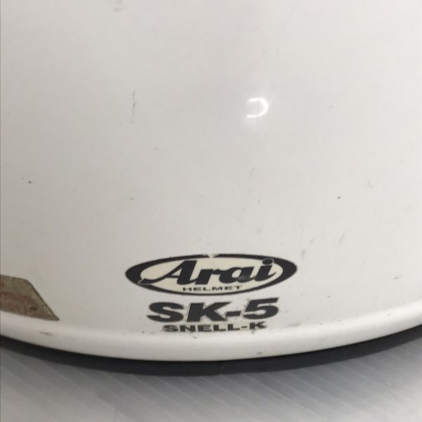 JT-4121 Arai/アライ SK-5 ホワイト Lサイズ 59-60cm 4輪用 カート フルフェイスヘルメットの画像7