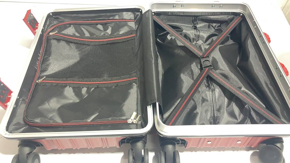 スーツケース キャリーケース キャリーバッグ 大容量 耐衝撃 大型 超軽量 静音 ダブルキャスター sc105-20-new-rdの画像5
