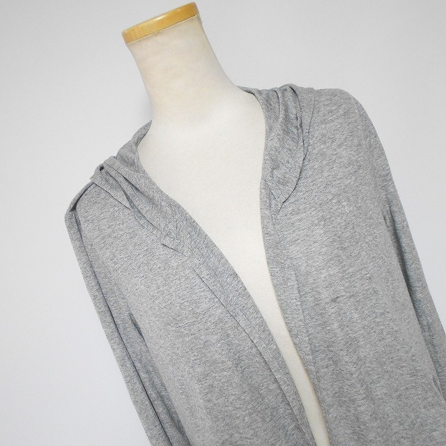 876238 Leilian Leilian gray series lame with a hood cardigan 9[ click post possible ]