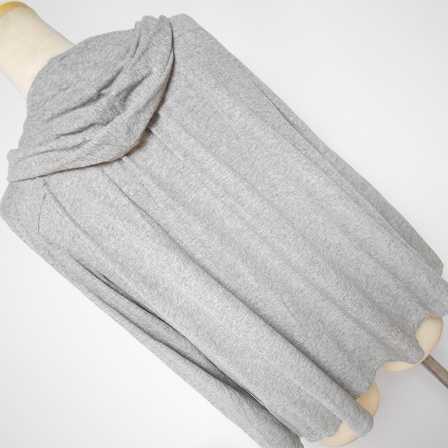 876238 Leilian Leilian gray series lame with a hood cardigan 9[ click post possible ]