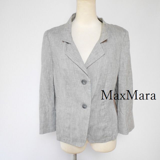 784837 MaxMara マックスマーラ グレー系 ジャケット の画像1