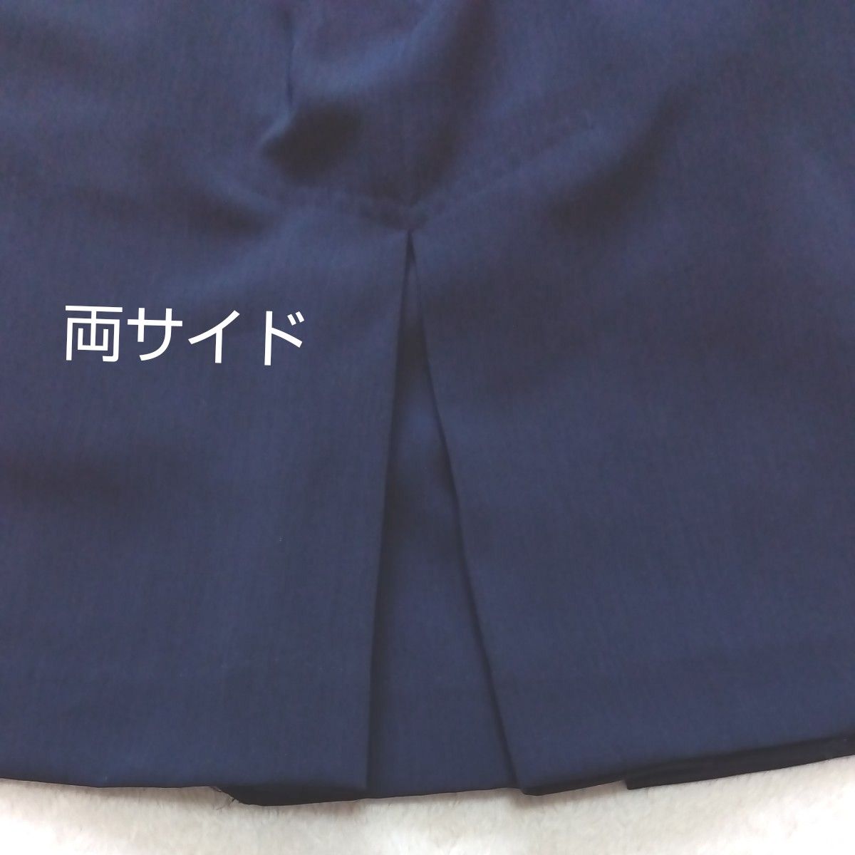 【munsingwear☆マンシングウェア】 キュロットスカート　 パンツ 無地　ネイビー　L　大きいサイズ　ウェストゴムあり