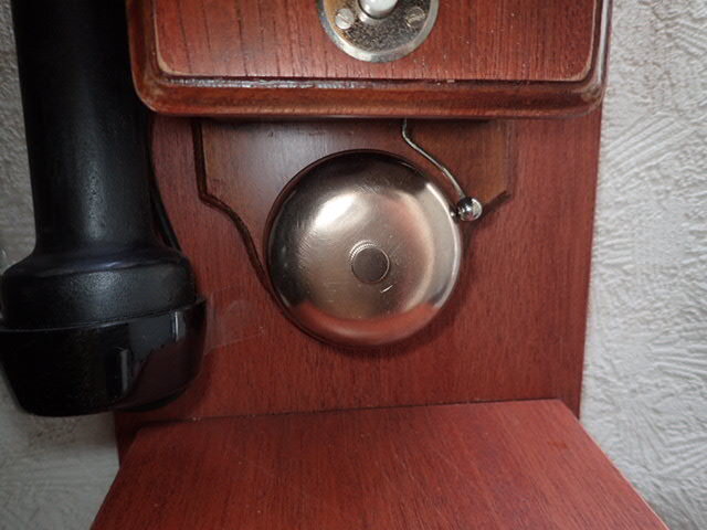 Showa Retro former times telephone wall hanging telephone machine antique * objet d'art * interior decoration 