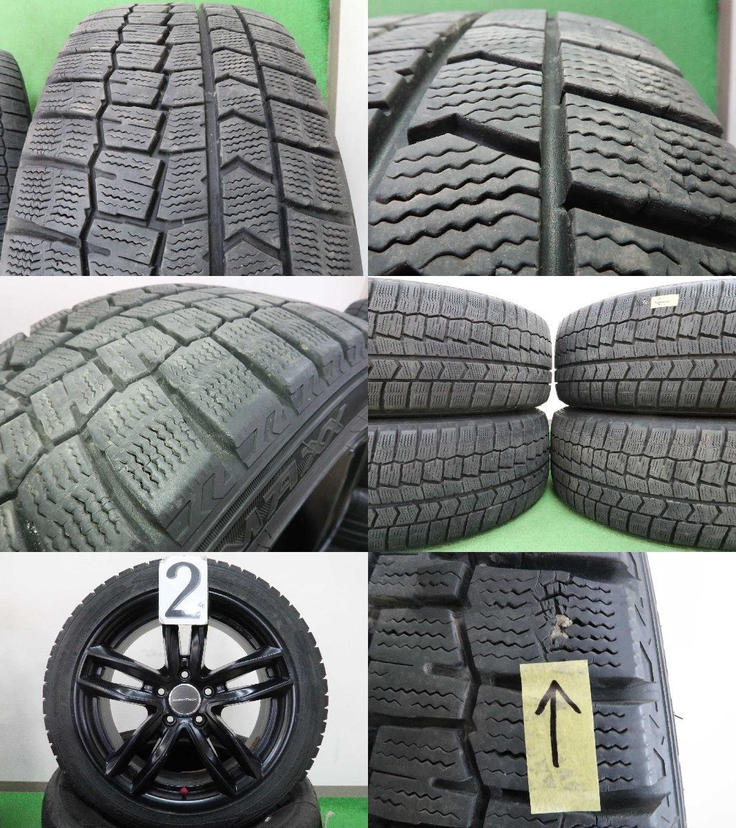 4本 ユーロテック 17インチ 7.5J +50 5H PCD112 スタッドレス ダンロップ ウインターマックス WM02 225/45R17 VW ゴルフ アウディ A3 8V 8P