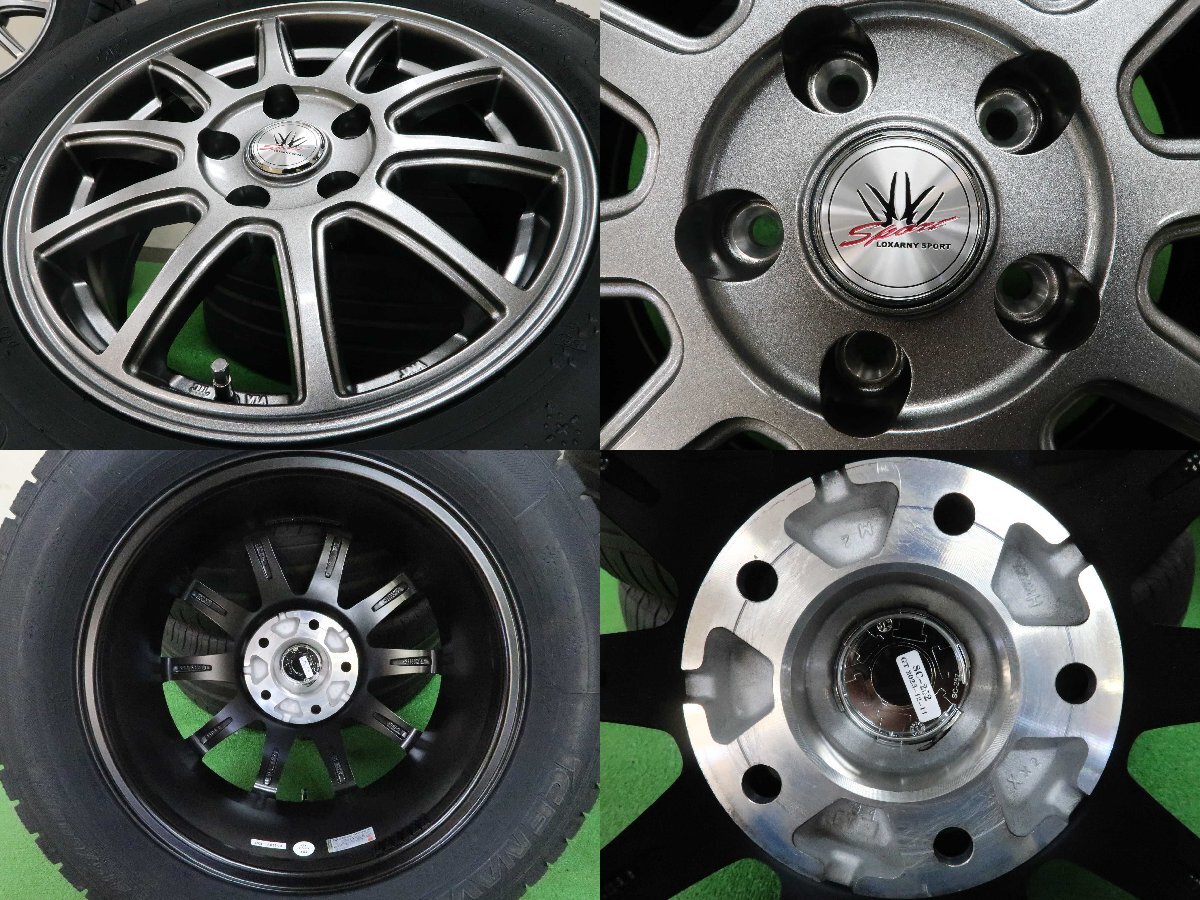 4本 ロクサーニスポーツ 16インチ 6.5J +48 114.3 スタッドレス 未使用 GOODYEAR アイスナビ 7 2023年 215/60R16 ヴェゼル オデッセイ CX-3の画像6