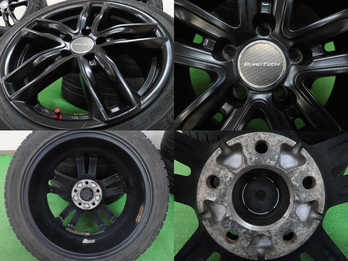 4本 ユーロテック 17インチ 7.5J +50 5H PCD112 スタッドレス ダンロップ ウインターマックス WM02 225/45R17 VW ゴルフ アウディ A3 8V 8P