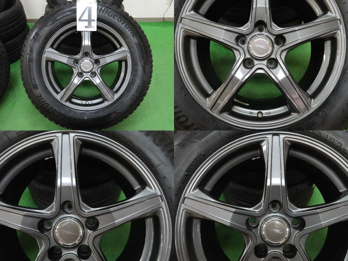 4本 社外 17インチ 7J +38 5H 114.3 スタッドレス ブリヂストン ブリザック DM-V3 225/65R17 ハリアー RAV4 NX CX-5 CX-8 エクストレイルの画像5