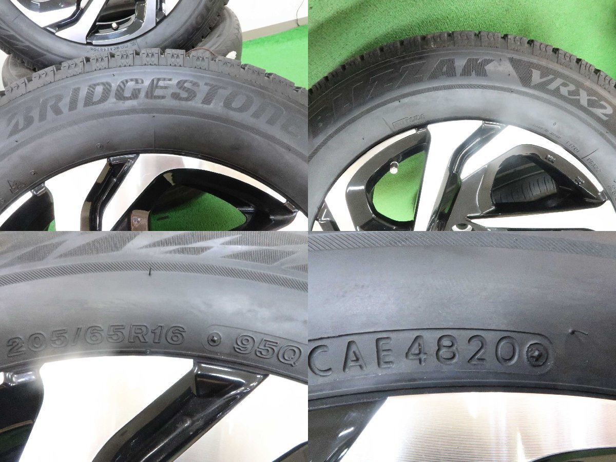 4本 WREST 16インチ 6.5J +45 114.3 スタッドレス ブリヂストン ブリザック VRX2 205/65R16 トヨタ ヤリスクロス カムリ エスティマ 平面座の画像7