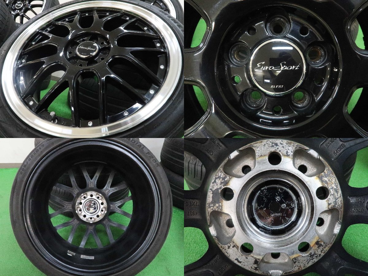 4本 BLEST ユーロスポーツ 17インチ ホイール 7J +48 5H PCD 100 ラジアル MINERVA F205 205/40R17 タイヤおまけ トヨタ シエンタ 170系 HVの画像6