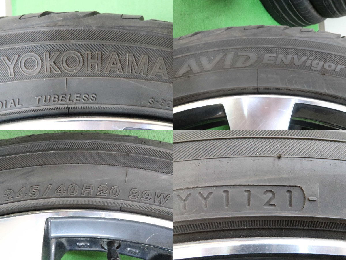 4本 VENERDI LEVOLTE 20インチ 8.5J +35 5H 114.3 ラジアル YOKOHAMA AVID ENVigor 2021年 245/40R20 アルファード ヴェルファイア 20 30_画像7