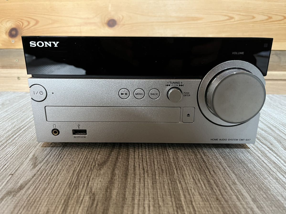 SONY ソニー CMT-SX7 SS-SX7マルチオーディオコンポ ハイレゾ Bluetooth CD ミニコンポ 通電確認済み 再生不可 ジャンク品の画像6