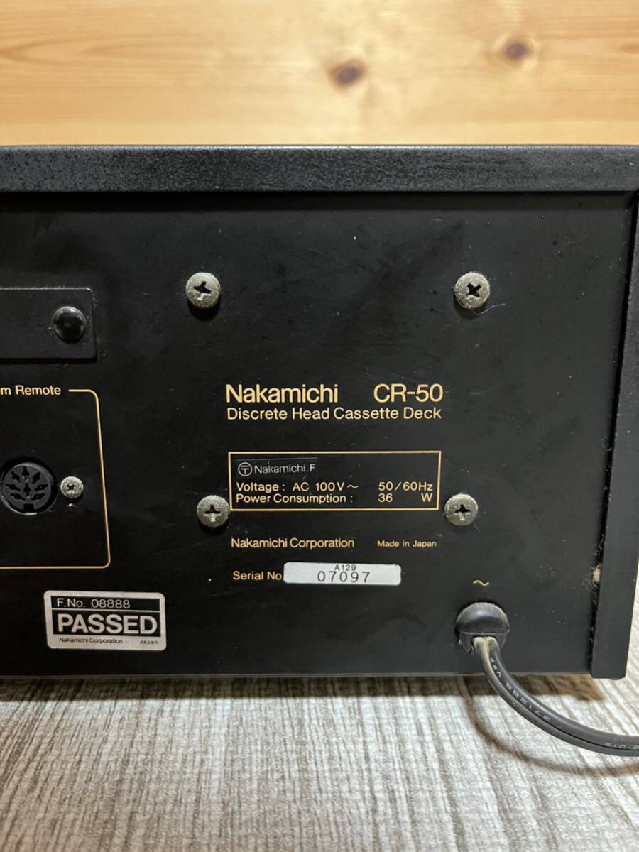 Nakamichi ナカミチ カセットデッキ CR-50 Discrete Head 通電、簡易動作確認済みの画像9