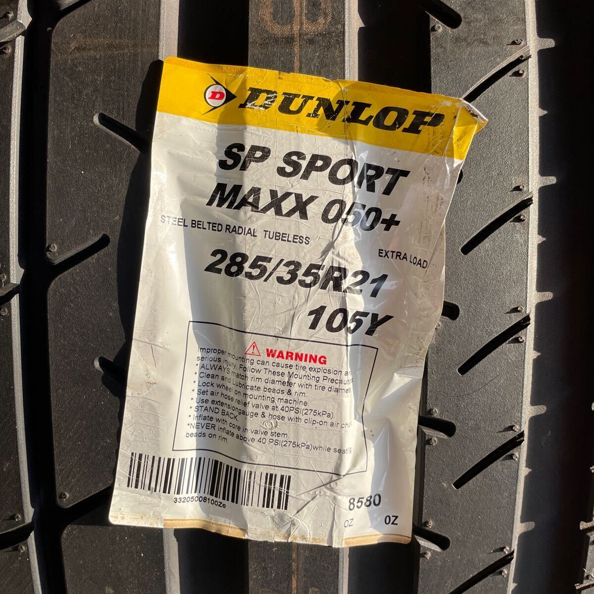 ☆新品未使用品 ダンロップ SP SPORT MAXX 050+ 285/35R21 105Y 2本セット 2019年製☆_画像2