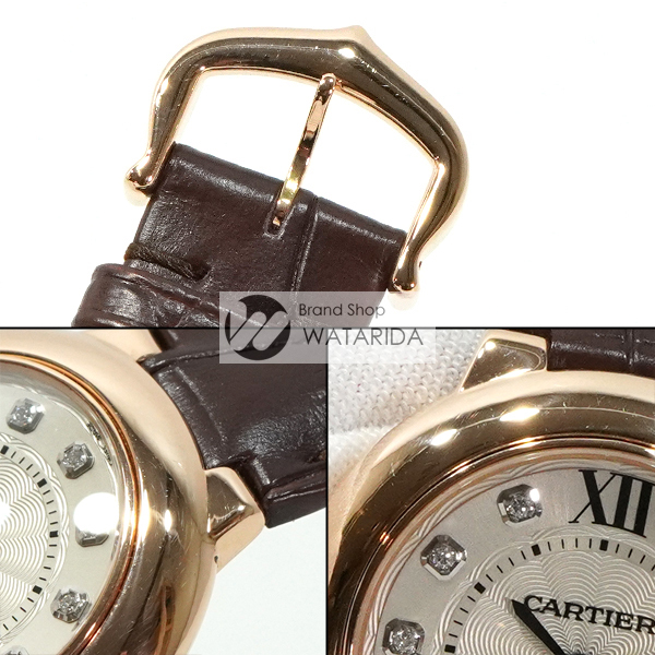 カルティエ Cartier 腕時計 バロンブルー SM 11PD WE902050 750PG 新品クロコダイルベルト 箱・保付 送料無料_画像8