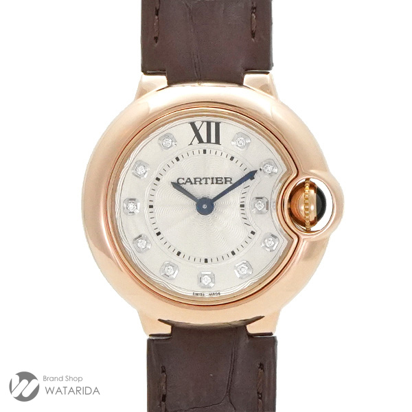 カルティエ Cartier 腕時計 バロンブルー SM 11PD WE902050 750PG 新品クロコダイルベルト 箱・保付 送料無料_画像1