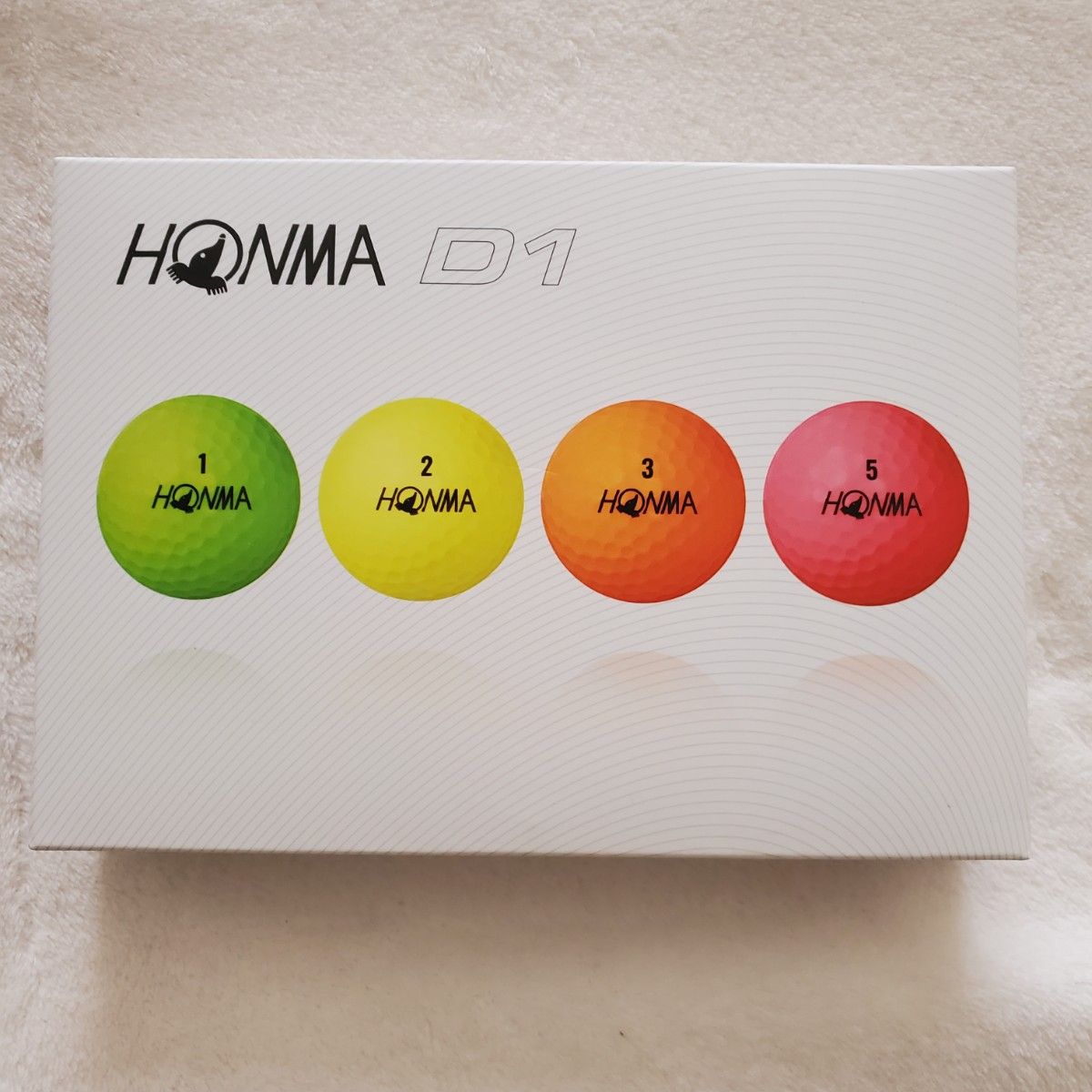 a 新品未使用 ゴルフボール 本間ゴルフ HONMA D1 (マルチカラー) 18球  ホンマD1 GOLFボール