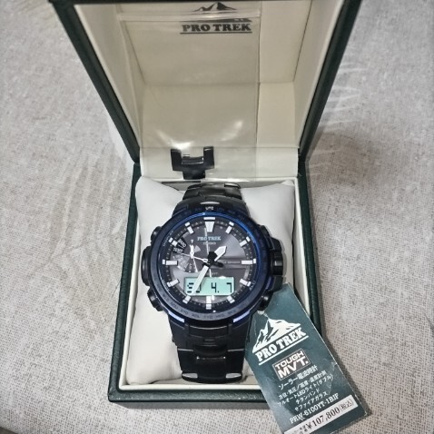 極美品 CASIO PROTREK/プロトレック Blue Moment（PRW-6100YT-1BJF）マルチバンド6 チタンベルト_画像2