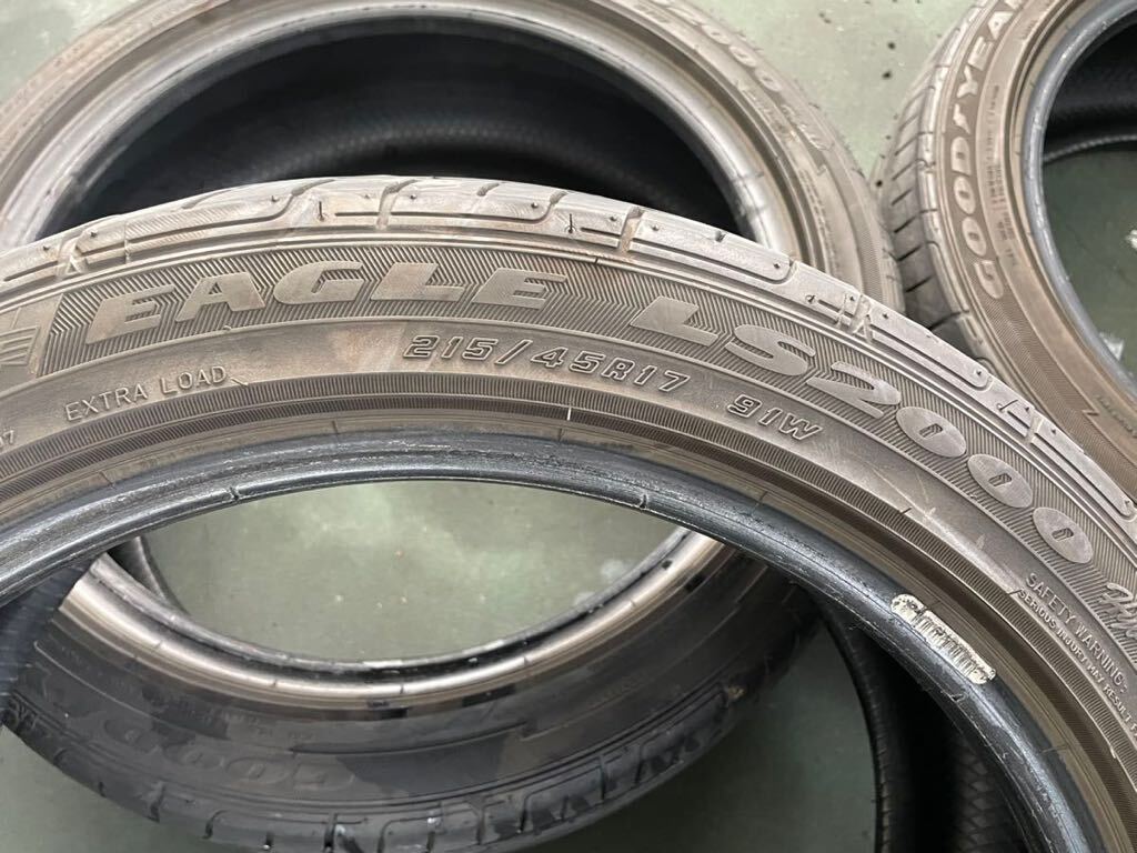 215/45R17 中古タイヤ グッドイヤー EAGLE LS2000 2020年製 サマータイヤ 4本セットの画像5