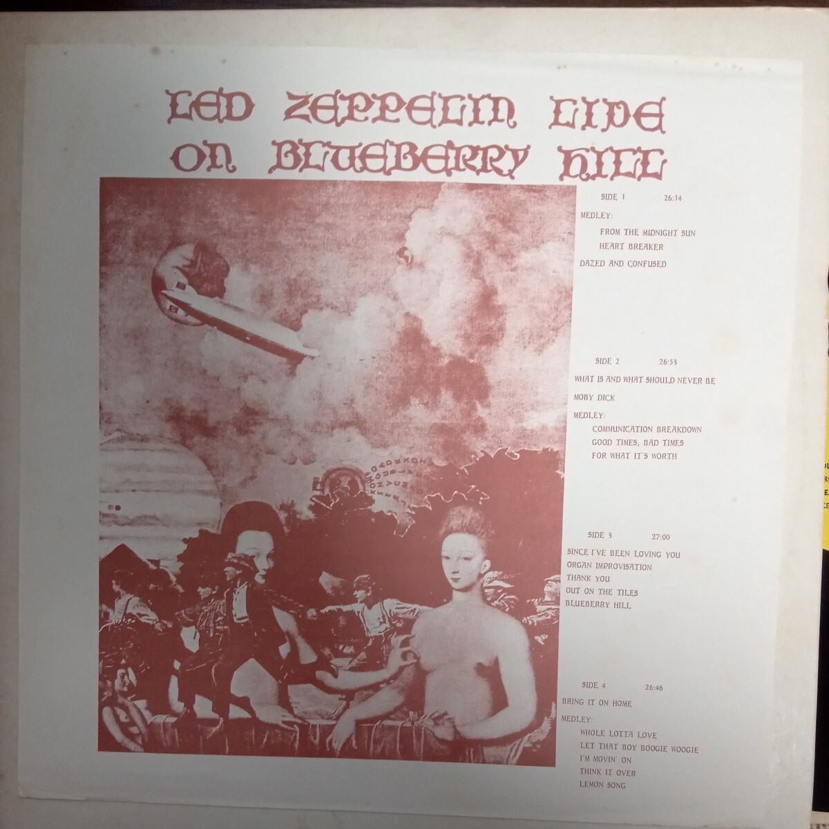 led zeppelin live on blueberry hill レッド・ツェッペリン ライブ analog record vinyl レコード アナログ lp の画像2