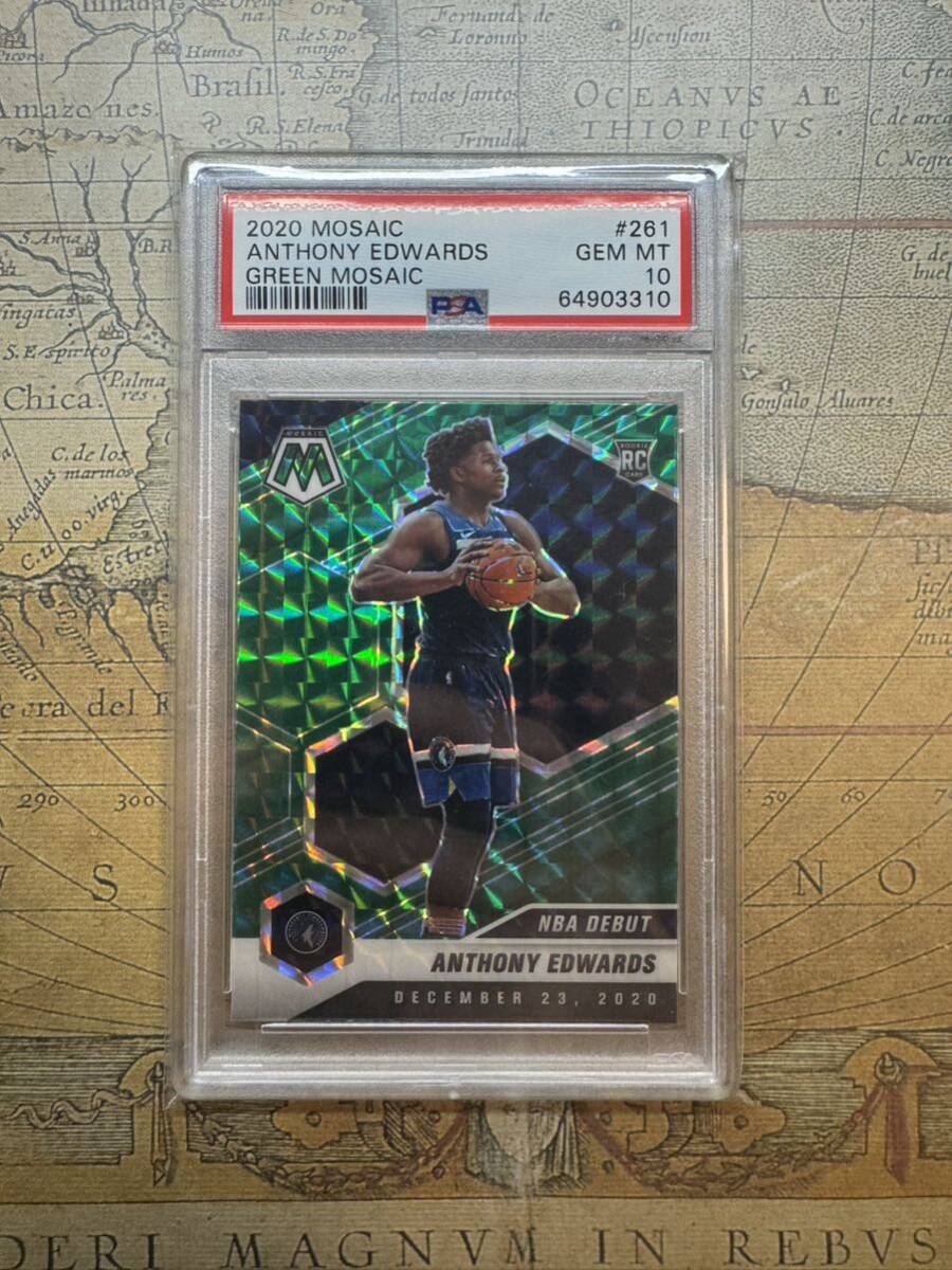 2020-21 panini mosaic basketball ANTHONY EDWARDS psa10の画像1