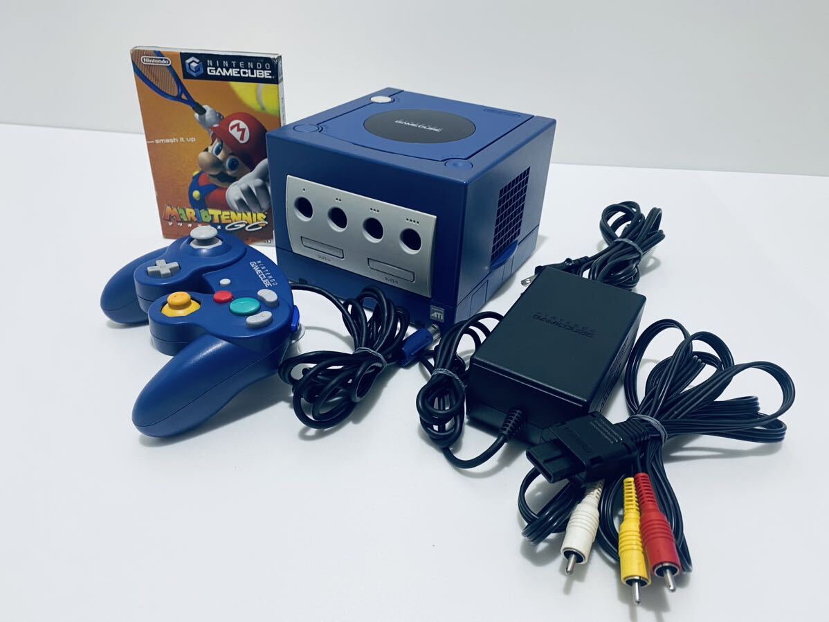 美品 / 動作品 GC ゲームキューブ ゲームボーイプレーヤー ブルー 本体 (DOL-001) 任天堂 Nintendo セット 希少品(H-180)