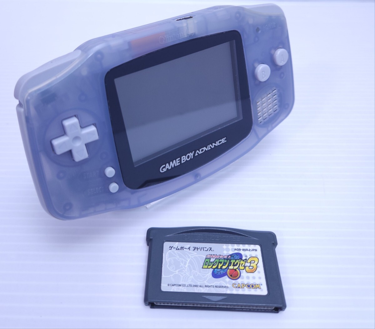  beautiful goods / operation goods / rare goods Game Boy Advance AGB-001 clear blue body + game soft set Game boy Advance GBA(H-189)