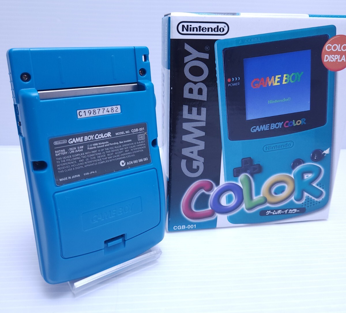 極美品 /動作品 任天堂 ニンテンドー Nintendo　GAMEBOYCOLOR ゲームボーイカラー グリーン CGB-001 携帯ゲーム レトロ 希少品 箱付(H-214)_画像8