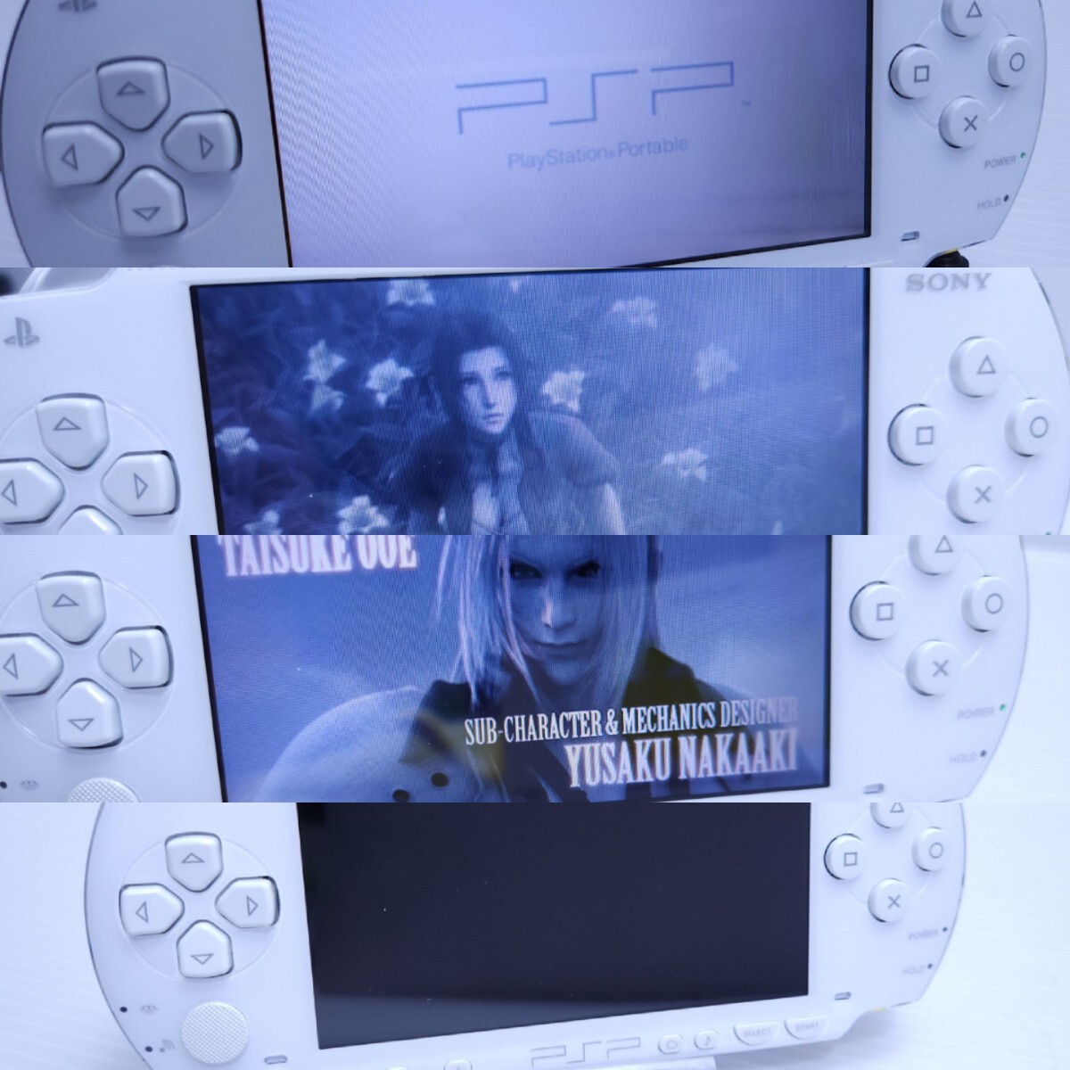 美品 動作品 PSP1000 SONY ソニー PSP 白プレイステーション・ポータブル 2台 ゲームソフト/ 希少品(H-159)の画像2