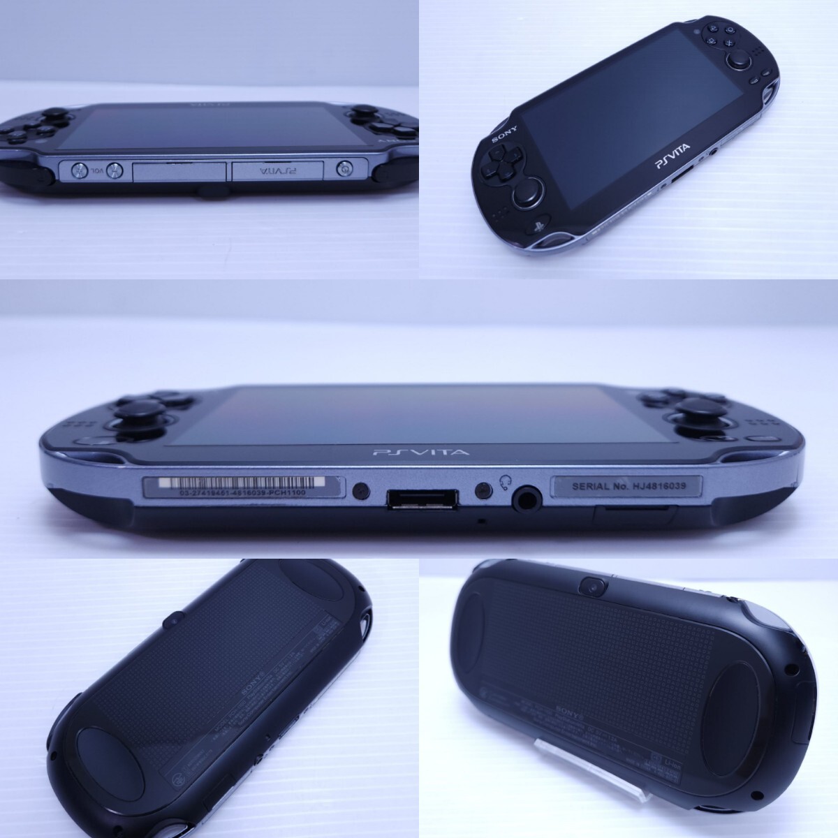 美品 /動作品 PS Vita Portable Black 3G / Wi-Fiモデル 黒 PCH-1000 本体 32GB+ゲームソフト+アクセサリーセット(H-234)の画像9