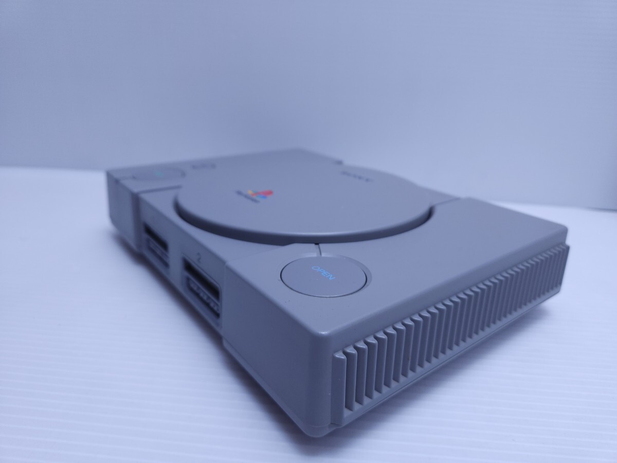 レトロゲーム / 動作品 PS1 PlayStationプレイステーション1 SCPH-9000 箱付き 純正 コントローラ, AVケーブル 付 希少品(H-224)の画像4
