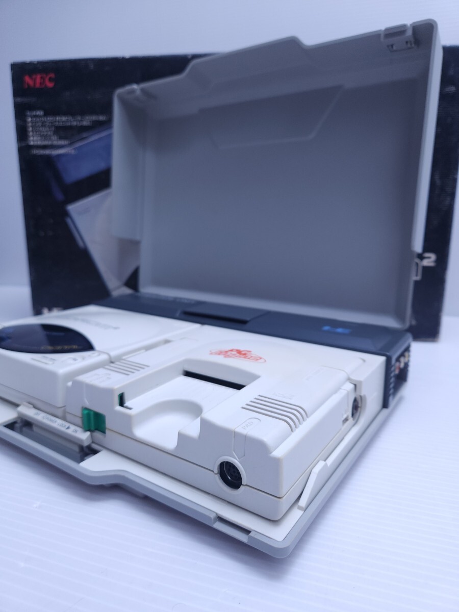 美品 動作品 NEC PC Engine PCエンジン PI-TG001 本体 コントローラー レトロゲーム CD-ROM2+インターフェイスユニット箱付セット(M-82)の画像4