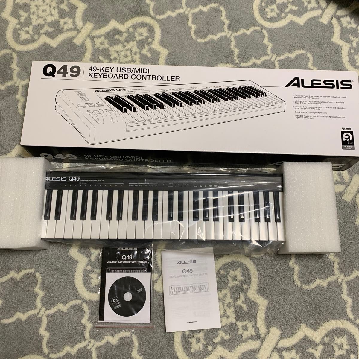 Alesis USB MIDIキーボード 49鍵 Ableton Live Lite付属 Q49