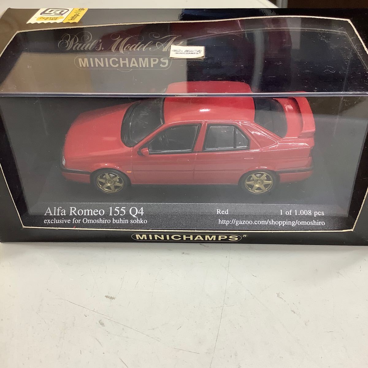 ② MINICHAMPS ミニチャンプス アルファ ロメオ 155 Q4 1/43 ミニカーの画像1