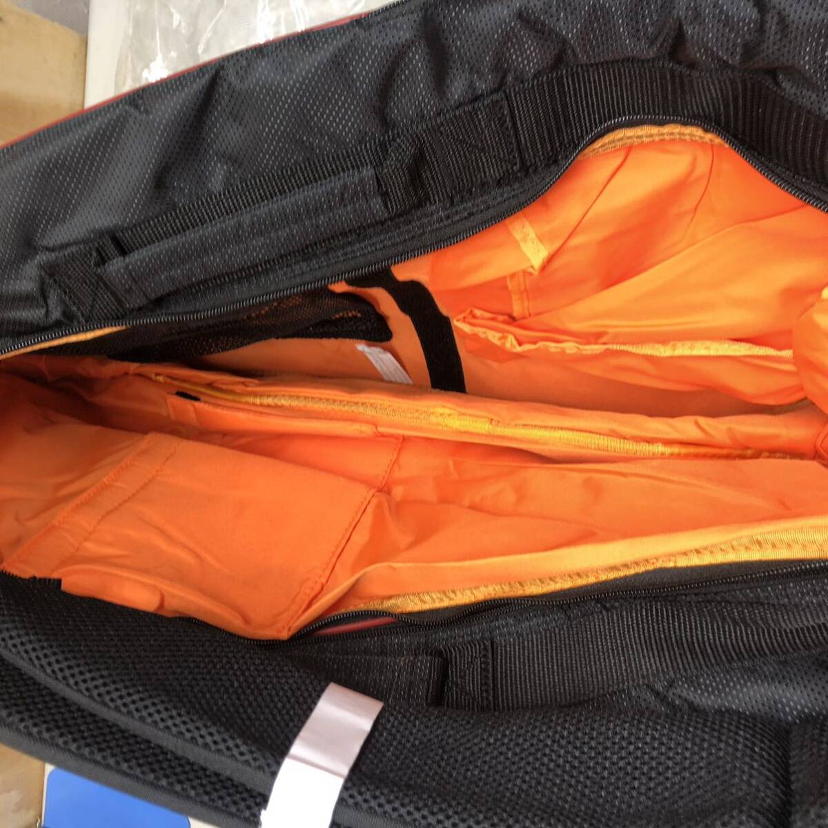 ⑨ Prince GM222 ラケットバッグ 黒 赤 一部劣化有 中古 未使用 長期保管品 テニス tennis bag ラケットの画像6