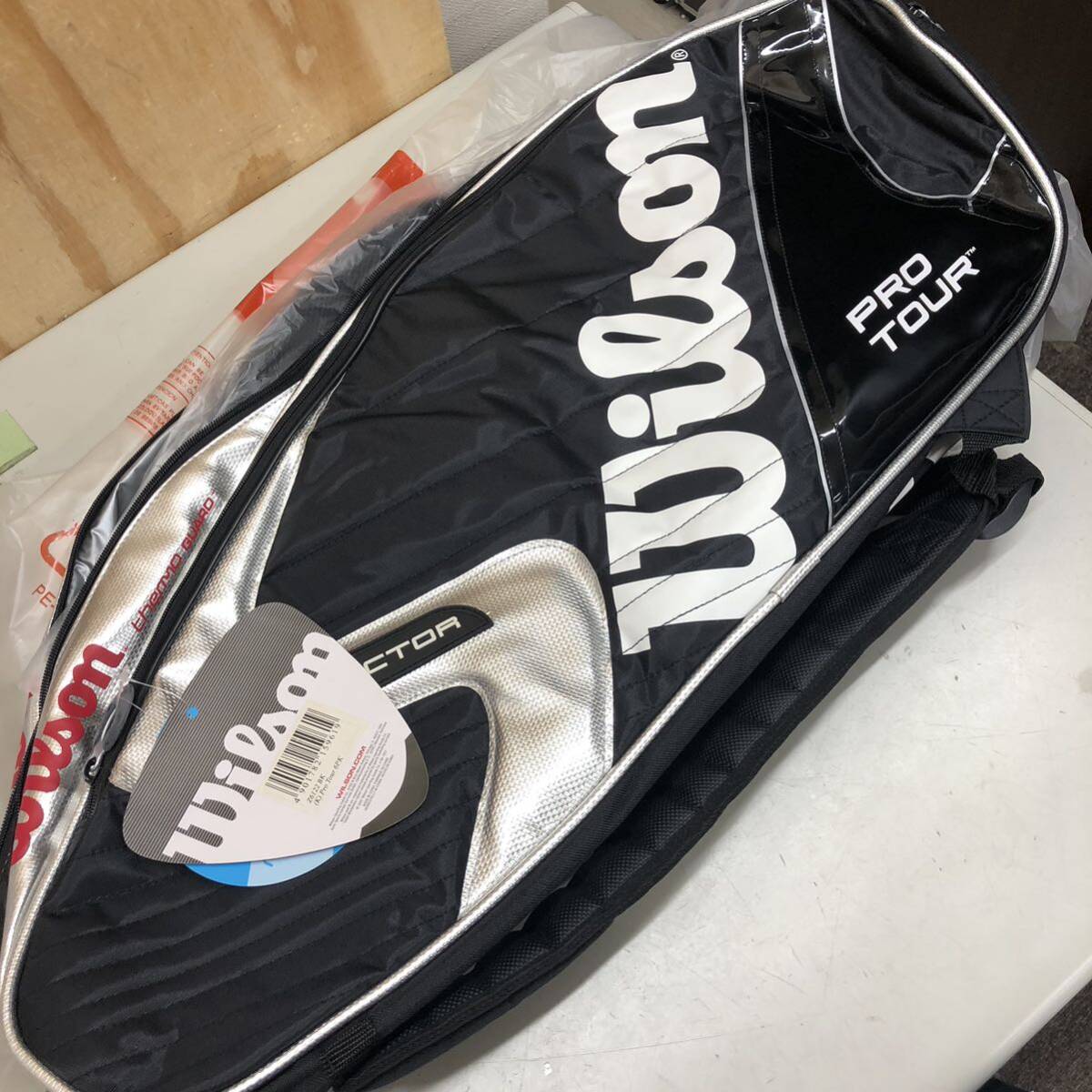 13 Wilson Pro Tour 黒 ラケットバッグ 中古 未使用 長期保管品 テニス tennis bag ラケット_画像1